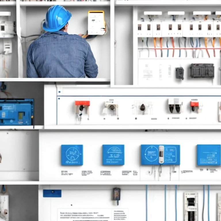 Técnico revisando tablero eléctrico